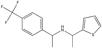 [1-(thiophen-2-yl)ethyl]({1-[4-(trifluoromethyl)phenyl]ethyl})amine 结构式
