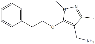 [1,3-dimethyl-5-(2-phenylethoxy)-1H-pyrazol-4-yl]methanamine 结构式