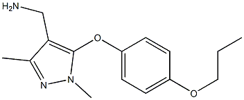 [1,3-dimethyl-5-(4-propoxyphenoxy)-1H-pyrazol-4-yl]methanamine 结构式