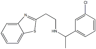 [2-(1,3-benzothiazol-2-yl)ethyl][1-(3-chlorophenyl)ethyl]amine 结构式