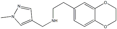 [2-(2,3-dihydro-1,4-benzodioxin-6-yl)ethyl][(1-methyl-1H-pyrazol-4-yl)methyl]amine 结构式