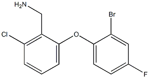 [2-(2-bromo-4-fluorophenoxy)-6-chlorophenyl]methanamine 结构式