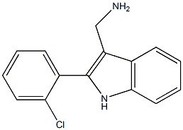 [2-(2-chlorophenyl)-1H-indol-3-yl]methanamine 结构式