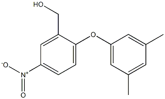 [2-(3,5-dimethylphenoxy)-5-nitrophenyl]methanol 结构式