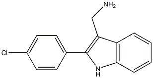 [2-(4-chlorophenyl)-1H-indol-3-yl]methanamine 结构式