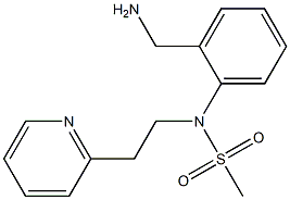 [2-(aminomethyl)phenyl]-N-[2-(pyridin-2-yl)ethyl]methanesulfonamide 结构式