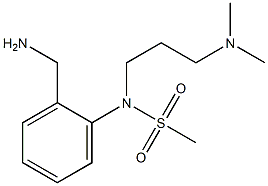 [2-(aminomethyl)phenyl]-N-[3-(dimethylamino)propyl]methanesulfonamide 结构式