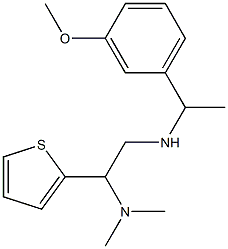 [2-(dimethylamino)-2-(thiophen-2-yl)ethyl][1-(3-methoxyphenyl)ethyl]amine 结构式