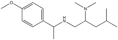 [2-(dimethylamino)-4-methylpentyl][1-(4-methoxyphenyl)ethyl]amine 结构式