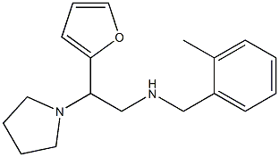 [2-(furan-2-yl)-2-(pyrrolidin-1-yl)ethyl][(2-methylphenyl)methyl]amine 结构式