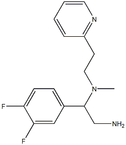 [2-amino-1-(3,4-difluorophenyl)ethyl](methyl)[2-(pyridin-2-yl)ethyl]amine 结构式