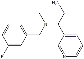 [2-amino-1-(pyridin-3-yl)ethyl][(3-fluorophenyl)methyl]methylamine 结构式