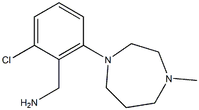 [2-chloro-6-(4-methyl-1,4-diazepan-1-yl)phenyl]methanamine 结构式