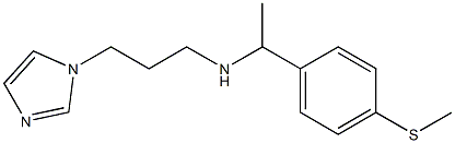 [3-(1H-imidazol-1-yl)propyl]({1-[4-(methylsulfanyl)phenyl]ethyl})amine 结构式