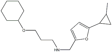 [3-(cyclohexyloxy)propyl]({[5-(2-methylcyclopropyl)furan-2-yl]methyl})amine 结构式