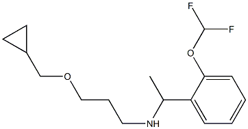 [3-(cyclopropylmethoxy)propyl]({1-[2-(difluoromethoxy)phenyl]ethyl})amine 结构式