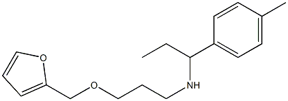 [3-(furan-2-ylmethoxy)propyl][1-(4-methylphenyl)propyl]amine 结构式
