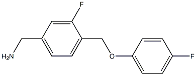 [3-fluoro-4-(4-fluorophenoxymethyl)phenyl]methanamine 结构式