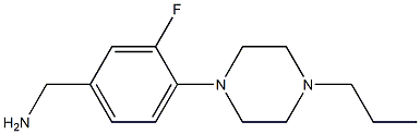 [3-fluoro-4-(4-propylpiperazin-1-yl)phenyl]methanamine 结构式