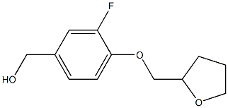 [3-fluoro-4-(oxolan-2-ylmethoxy)phenyl]methanol 结构式