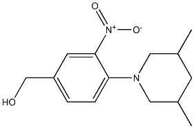 [4-(3,5-dimethylpiperidin-1-yl)-3-nitrophenyl]methanol 结构式