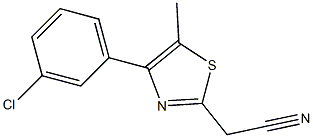 [4-(3-chlorophenyl)-5-methyl-1,3-thiazol-2-yl]acetonitrile 结构式