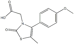 [4-(4-methoxyphenyl)-5-methyl-2-oxo-1,3-thiazol-3(2H)-yl]acetic acid 结构式