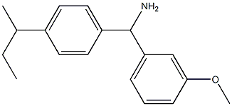 [4-(butan-2-yl)phenyl](3-methoxyphenyl)methanamine 结构式