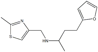 [4-(furan-2-yl)butan-2-yl][(2-methyl-1,3-thiazol-4-yl)methyl]amine 结构式