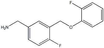 [4-fluoro-3-(2-fluorophenoxymethyl)phenyl]methanamine 结构式