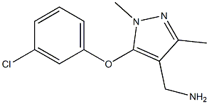 [5-(3-chlorophenoxy)-1,3-dimethyl-1H-pyrazol-4-yl]methanamine 结构式