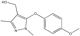 [5-(4-methoxyphenoxy)-1,3-dimethyl-1H-pyrazol-4-yl]methanol 结构式