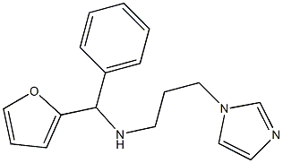[furan-2-yl(phenyl)methyl][3-(1H-imidazol-1-yl)propyl]amine 结构式