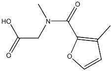 [methyl(3-methyl-2-furoyl)amino]acetic acid 结构式