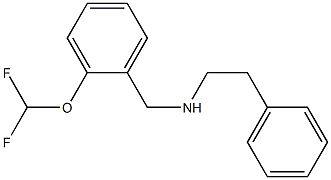 {[2-(difluoromethoxy)phenyl]methyl}(2-phenylethyl)amine 结构式