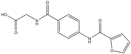 {[4-(2-furoylamino)benzoyl]amino}acetic acid 结构式