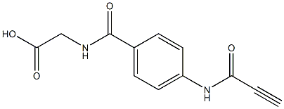 {[4-(propioloylamino)benzoyl]amino}acetic acid 结构式