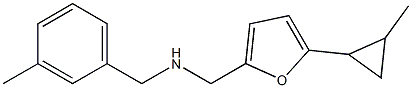 {[5-(2-methylcyclopropyl)furan-2-yl]methyl}[(3-methylphenyl)methyl]amine 结构式