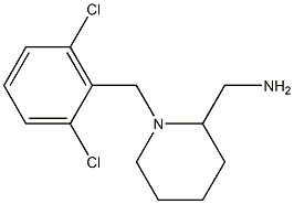 {1-[(2,6-dichlorophenyl)methyl]piperidin-2-yl}methanamine 结构式