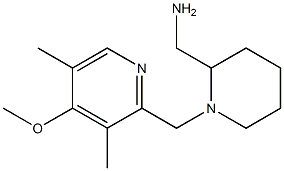 {1-[(4-methoxy-3,5-dimethylpyridin-2-yl)methyl]piperidin-2-yl}methanamine 结构式