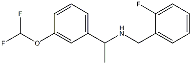 {1-[3-(difluoromethoxy)phenyl]ethyl}[(2-fluorophenyl)methyl]amine 结构式
