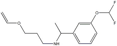 {1-[3-(difluoromethoxy)phenyl]ethyl}[3-(ethenyloxy)propyl]amine 结构式