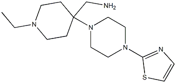 {1-ethyl-4-[4-(1,3-thiazol-2-yl)piperazin-1-yl]piperidin-4-yl}methanamine 结构式