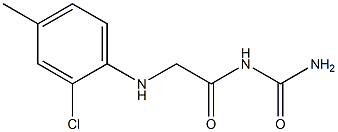 {2-[(2-chloro-4-methylphenyl)amino]acetyl}urea 结构式