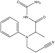 {2-[(2-cyanoethyl)(phenyl)amino]propanoyl}urea 结构式