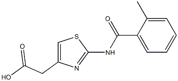 {2-[(2-methylbenzoyl)amino]-1,3-thiazol-4-yl}acetic acid 结构式