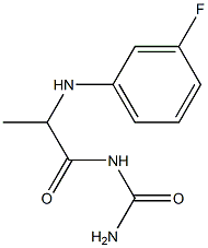 {2-[(3-fluorophenyl)amino]propanoyl}urea 结构式