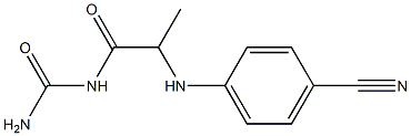 {2-[(4-cyanophenyl)amino]propanoyl}urea 结构式