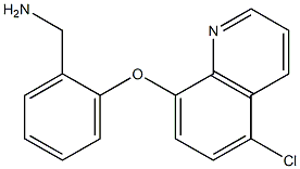 {2-[(5-chloroquinolin-8-yl)oxy]phenyl}methanamine 结构式