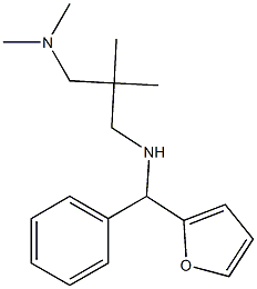 {2-[(dimethylamino)methyl]-2-methylpropyl}[furan-2-yl(phenyl)methyl]amine 结构式